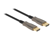 Delock - High Speed - HDMI-kabel - HDMI hane till HDMI hane - 20 m - svart - Active Optical Cable (AOC), 8K60 Hz (7680 x 4320) stöd