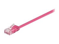 MicroConnect - Nätverkskabel - RJ-45 (hane) till RJ-45 (hane) - 5 m - 6 mm - UTP - CAT 6 - halogenfri, rund, tvinnad - rosa