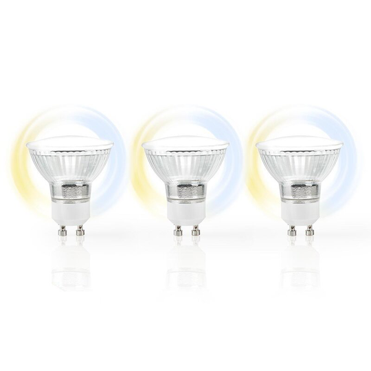 Nedis WiFi Smart LED-lampa / Ambiance - GU10 - 3-Pack