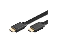 MicroConnect - HDMI-kabel - HDMI hane till HDMI hane - 3 m - platt