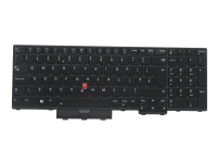 Chicony - Ersättningstangentbord för bärbar dator - med Trackpoint - bakgrundsbelyst - QWERTY - brittisk - svart - FRU - för ThinkPad P15 Gen 1 20ST, 20SU T15g Gen 1 20UR, 20US