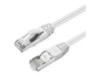 MicroConnect - Nätverkskabel - RJ-45 (hane) till RJ-45 (hane) - 3 m - S/FTP - CAT 6a - halogenfri, formpressad, rund, hakfri - vit