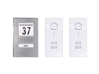 m-e modern-electronics ADV 112 WW Audio Dörrintercom Bredband Komplett set 1-familjshus Rostfritt stål, Vit