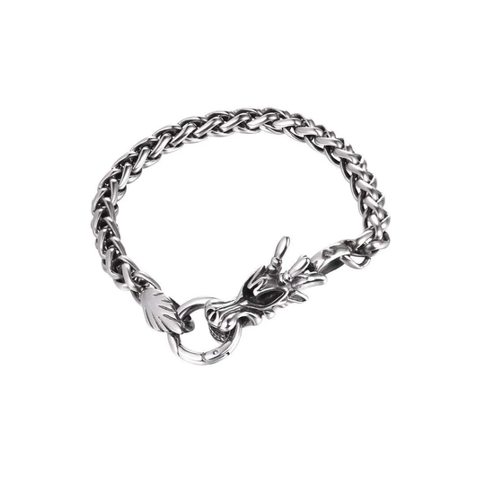 U7 Armband av en Kinesisk Drake - Silver