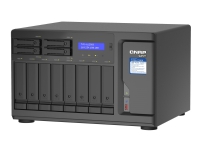 QNAP TVS-h1288X - NAS-server - 12 fack - SATA 6Gb/s - RAID 0, 1, 5, 6, 10, 50, JBOD, 5 hot spare, 6-reservsnabbyte, 60, 10 hot spare, RAID TP - RAM 16 GB - Gigabit Ethernet / 2.5 Gigabit Ethernet / 10 Gigabit Ethernet - iSCSI support