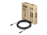 Club 3D CAC-1535 - USB-kabel - USB-C (hane) till USB-C (hane) - USB 3.2 Gen 2 / DisplayPort 1.4 - 20 V - 3 A - 5 m - aktiv, USB Power Delivery (3A, 60W), stöd för 8K, dubbelriktad