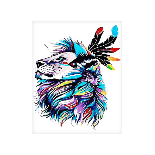 Canvasposter, Lejon - 60 x 75 cm