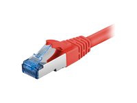MicroConnect - Nätverkskabel - RJ-45 (hane) till RJ-45 (hane) - 1 m - SFTP - CAT 6a - halogenfri - röd