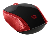 HP 200 - Mus - höger- och vänsterhänta - optisk - trådlös - 2.4 GHz - trådlös USB-mottagare - röd - för OMEN Obelisk by HP 875 HP 27 ENVY x360 Laptop Laptop 15 Pavilion Gaming Laptop 15