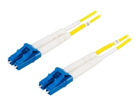 DELTACO - Nätverkskabel - LC enkelläge (hane) till LC enkelläge (hane) - 0.5 m - fiberoptisk - 9 / 125 mikrometer - OS2