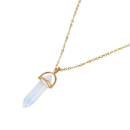 Halsband med Kristall - Vit