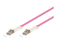 MicroConnect - Nätverkskabel - LC/PC-multiläge (hane) till LC/PC-multiläge (hane) - 15 m - fiberoptisk - 50/125 mikron - OM4 - halogenfri - lila