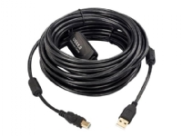MicroConnect - USB-kabel - USB typ B (hane) till USB (hane) - USB 2.0 - 5 A - 10 m - aktiv, active repeater - svart