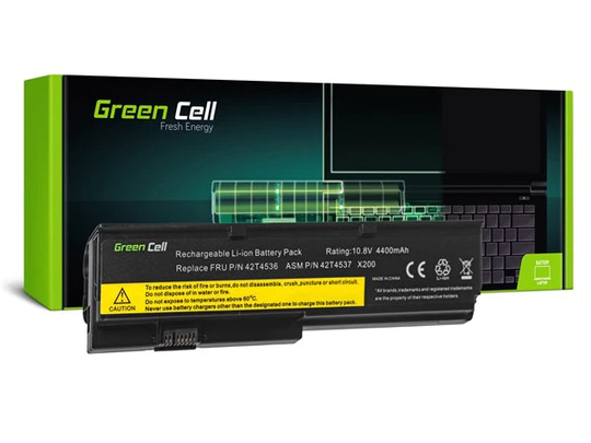 Green Cell laptop batteri till Lenovo ThinkPad X200 X201 X200s X201i / 11,1V 4400mAh