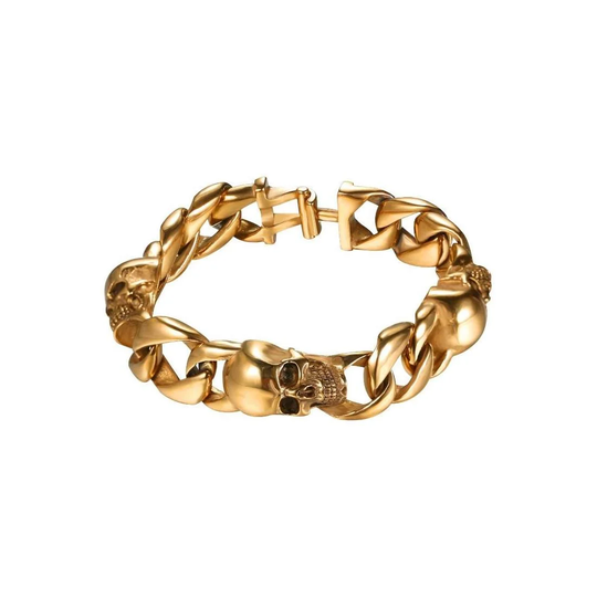 Döskalle armband - Guld