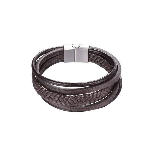 U7 Armband av Imitationsläder - Brun