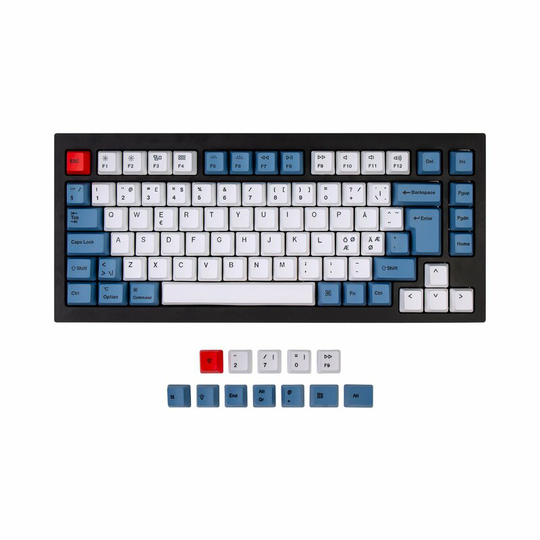 Keychron Q1 PBT Modern Keycap set ISO Nordic - Blue Vibe