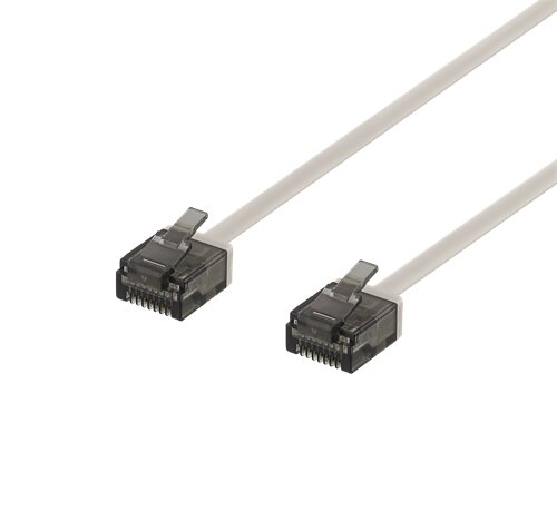 Deltaco UTP Cat6a Nätverkskabel Flat / 1.5m - Grå