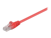 MicroConnect - Nätverkskabel - RJ-45 (hane) till RJ-45 (hane) - 25 cm - UTP - CAT 5e - tvinnad - röd