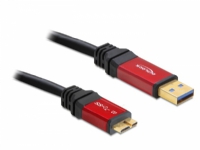 Delock Premium - USB-kabel - USB typ A (hane) till Micro-USB typ B (hane) - USB 3.0 - 1 m - svart