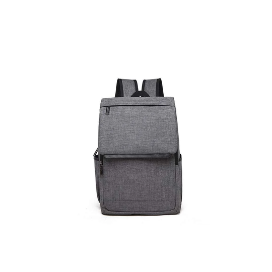 Modern Ryggsäck i Kanvas med Topplock - Grå
