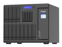 QNAP TVS-H1688X - NAS-server - 16 fack - SATA 6Gb/s - RAID 0, 1, 5, 6, 10, 50, JBOD, 5 hot spare, 6-reservsnabbyte, 60, 10 hot spare, RAID TP - RAM 32 GB - Gigabit Ethernet / 2.5 Gigabit Ethernet / 10 Gigabit Ethernet - iSCSI support