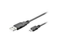 MicroConnect - USB-kabel - USB (hane) till mikro-USB typ B (hane) - 1 m - för BlackBerry Curve 8520 Curve 3G HTC Desire HD, Desire Z Sony XPERIA X10, X2