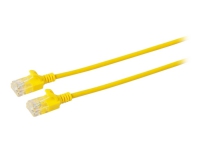 MicroConnect - Nätverkskabel - RJ-45 (hane) till RJ-45 (hane) - 25 cm - 3.6 mm - UTP - CAT 6 - hakfri, tvinnad - gul