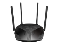 Mercusys MR80X V2 - Trådlös router - 3-ports switch - GigE - 802.11a/b/g/n/ac/ax - Dual Band