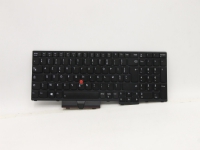 Transimage - Ersättningstangentbord för bärbar dator - med ClickPad, Trackpoint - bakgrundsbelyst - AZERTY - fransk - svart - för ThinkPad L15 Gen 1 20U7, 20U8