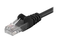 MicroConnect - Nätverkskabel - RJ-45 (hane) till RJ-45 (hane) - 25 m - UTP - CAT 5e - startad - svart