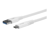 eSTUFF - USB-kabel - USB-C (hane) till USB (hane) - USB 3.1 Gen 1 - 5 - 20 V - 3 A - 2 m - vit