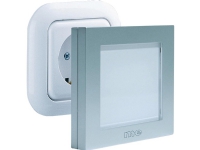 m-e modern-electronics Natlys Kvadratisk LED (RGB) vit Sølv