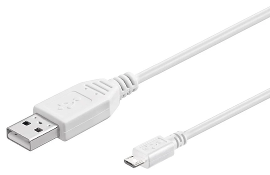 Goobay MicroUSB-kabel vit (0.15 meter)