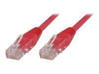 MicroConnect - Nätverkskabel - RJ-45 (hane) till RJ-45 (hane) - 1.5 m - UTP - CAT 5e - startad, tvinnad - röd