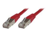 MicroConnect - Nätverkskabel - RJ-45 (hane) till RJ-45 (hane) - 5 m - SSTP (screened shielded twisted pair) - CAT 6 - halogenfri, tvinnad - röd