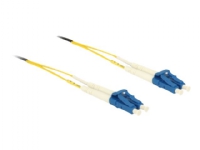 Delock - Nätverkskabel - LC enkelläge (hane) till LC enkelläge (hane) - 0.5 m - 1.8 mm - fiberoptisk - 9 / 125 mikrometer - OS2 - gul
