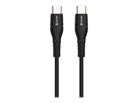 eSTUFF - USB-kabel - USB-C (hane) till USB-C (hane) - USB 2.0 - 5 V - 2.4 A - 1 m - vit