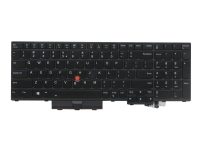 Chicony - Ersättningstangentbord för bärbar dator - med Trackpoint - bakgrundsbelyst - QWERTY - Engelska - Europa - svart - FRU - för ThinkPad P15v Gen 1 20TQ, 20TR T15p Gen 1 20TM, 20TN