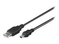 MicroConnect - USB-kabel - USB hane till mini-USB typ B hane - 1 m