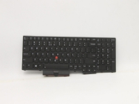 Transimage - Ersättningstangentbord för bärbar dator - med ClickPad, Trackpoint - bakgrundsbelyst - QWERTY - Engelska - Europa - svart - för ThinkPad L15 Gen 1 20U7, 20U8
