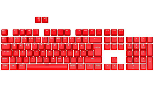Corsair PBT Double-Shot Pro Keycap Mod Kit - Nordic - Origin Red