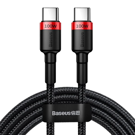 Baseus Cafule PD USB-C - USB-C 100W 5A 2 m Röd/Svart