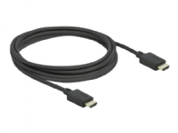 Delock - Hög hastighet - HDMI-kabel med Ethernet - HDMI hane till HDMI hane - 2.5 m - svart - Dolby DTS-HD Master Audio-support, Dolby TrueHD-support, stöder 21:9-filmförhållande, 8K UHD-stöd (7680 x 4320)