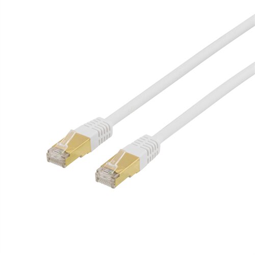 Deltaco FTP Cat7 Nätverkskabel / 0.3m - Vit
