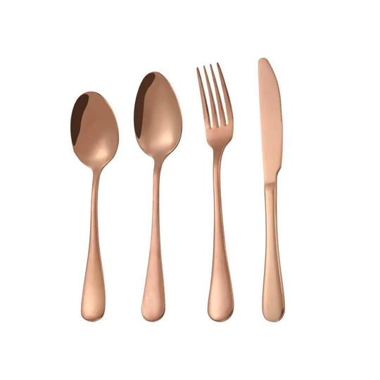 Bestickset i Rostfritt Stål, 4 delar - Rosé