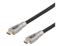 DELTACO Prime HDMI-4150 - HDMI-kabel med Ethernet - HDMI hane till HDMI hane - 15 m - svart - stöd för 4K, aktiv