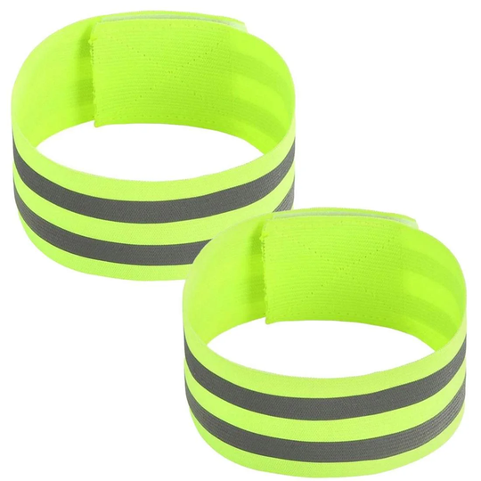 2x Elastiska Reflexband - Gul