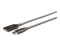 eSTUFF - USB-kabel - USB-C (han) till USB (han) - USB 2.0 - 5 - 15 V - 3 A - 1,5 m - stål