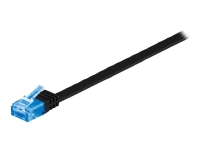 MicroConnect - Nätverkskabel - RJ-45 (hane) till RJ-45 (hane) - 5 m - UTP - CAT 6a - tvinnad, platt - svart